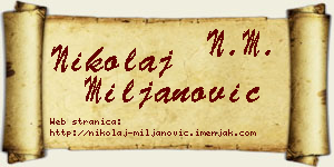 Nikolaj Miljanović vizit kartica